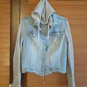 Distressed Jean jacket.